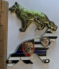 SUFFOLK COUNTY POLICE K9 CANINE DOG SHAPED BOTTLE OPENER CHALLENGE COIN NEW YORK