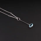 Georg Jensen Sterling Necklace with Topaz # 628B, Silver. Savannah V. Torun. NEW