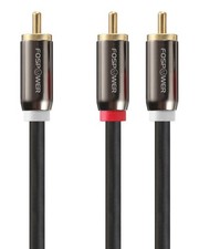 FosPower RCA Y-Adapter 6 Feet , 1 RCA Male to 2 RCA Male Y Splitter Digital ...