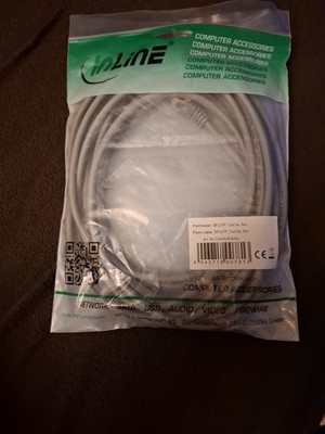 Patchkabel,SF/ UTP, Cat.5e, grau, 5m, neu