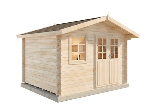 Gartenhaus Modell Matti 40 aus Holz Natur 394x350cm - Bild 2 von 5