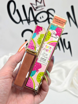 Too Faced Tutti Frutti Lip Glaze Show Me Your Coconuts Nude Peach Gloss