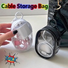 Portable Mini Clear Zipper Storage Bag - Space-Saving Organizer for Earphones TL