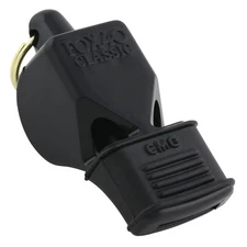 Fox 40 Classic CMG Safety 3-Chamber Pealess Whistle, Black