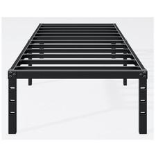 Heavy Duty Twin Bed Frame - 14-Inch Height, Under-Bed Storage, Noise-Free Design