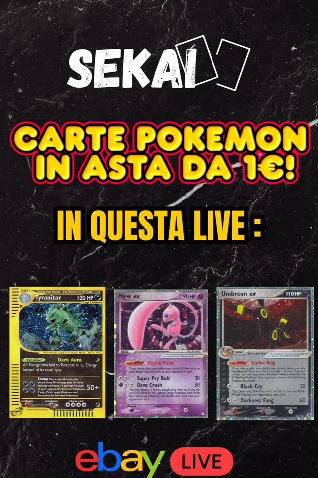 💥ASTE 1€ CARTE SINGOLE POKEMON SENZA RISERVA! 💣 - RIP & SHIP Seconda Sera