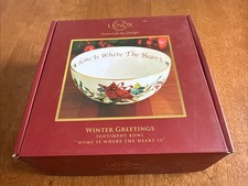 Lenox Winter Greetings Sentiment Bowl 7” Home Heart 804151 Post Christmas Deal!