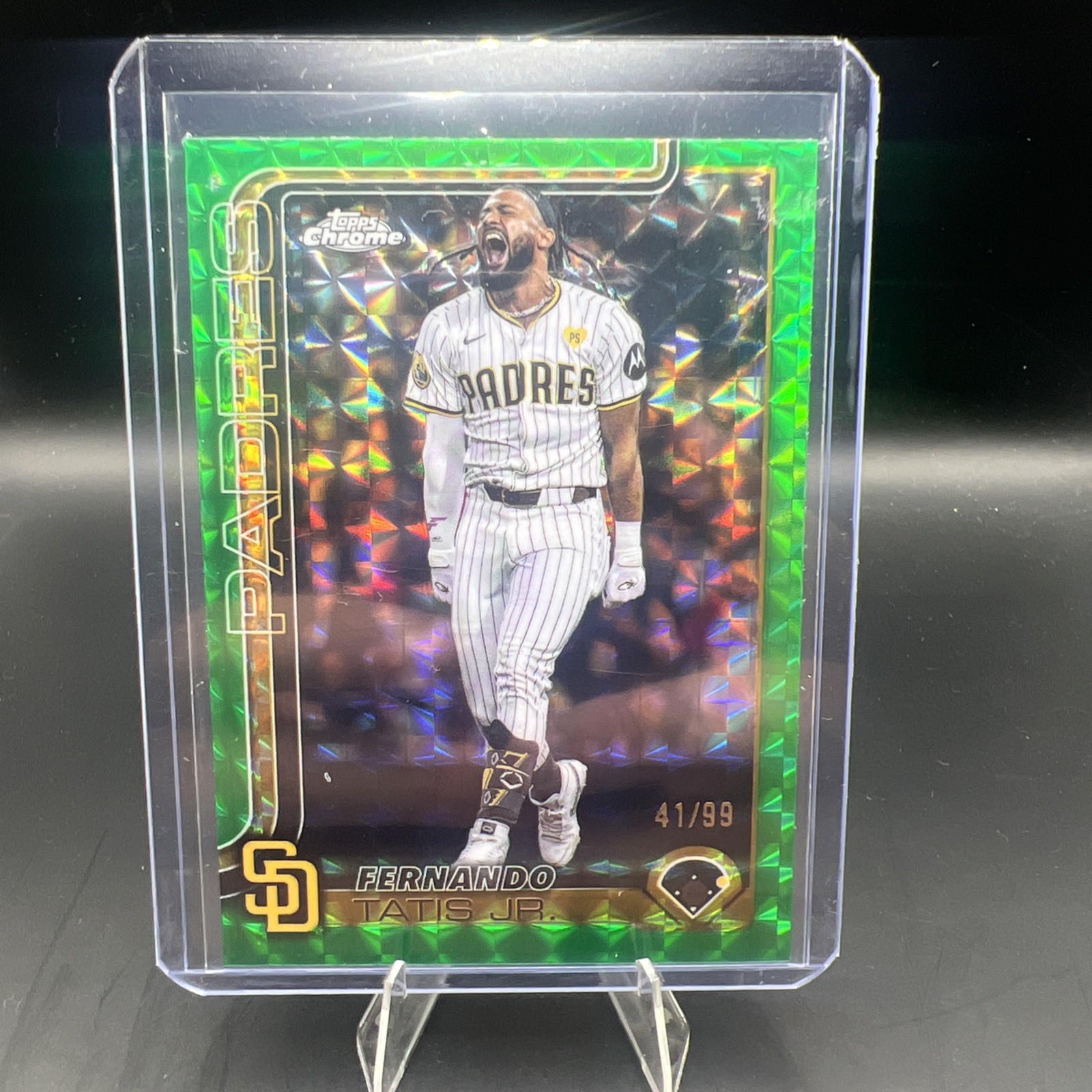 2025 Topps Chrome - Fernando Tatís Jr. #159 Green Geometric /99