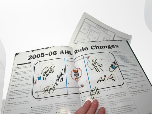AUTOGRAPHED Chicago Wolves 2005-06 Rarelook Yearbook AHL Hockey Souvenir