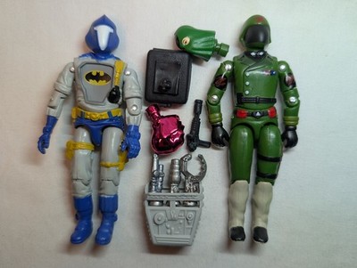 GI Joe Black Major Batman And Cobra Commander Action Figures Complete
