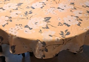 Nicole Miller Patio Tablecloth Floral 70" Round Zip For Umbrella