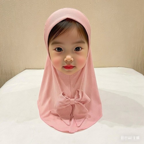Morocco 2-6Y Girls Kids Turban Scarf Shawl Girls Scarves Wraps Hijabs Headscarf - Picture 36 of 38