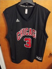 Adidas Dwyane Wade Chicago Bulls #3 Black Jersey Mens XL NBA 2016-17
