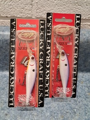 2 LUCKY CRAFT Pointer 78DD OGs 3/8oz 78mm Luckycraft Suspending Jerkbait Rare!