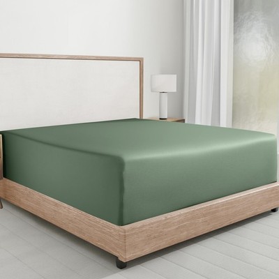 King Fitted Sheet Only Deep Pocket - 1 Pc 100% Cotton Mattress Fitted Sheet, ...