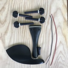 Viola ebony Parts Accessories Set Pegs Endpin Tailpiece Chin-rest