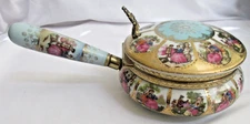 Limoges Silent Butler VTG Porcelain Love Story Hand Painted Gilt 10" EUC