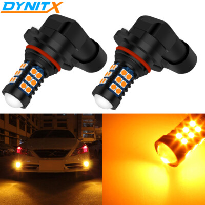 DYNITX Lighting 2Pcs 3000K Amber 30-LED 9006 HB4 Fog Driving Light Bulbs Lamps