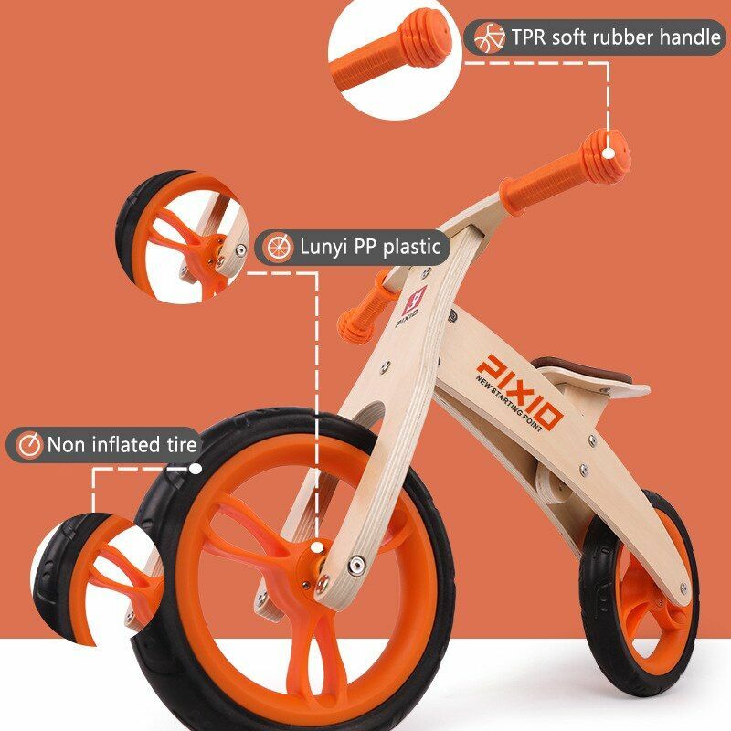 Wooden 3 hotsell wheel balance bike