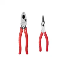 Milwaukee Pliers Long Nose Crimper Set 9 Inch High Leverage Fixed Joint 2 Piece