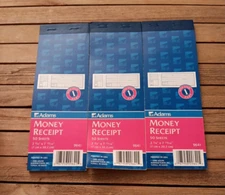 Adams Money Receipt Books 50 Sheets Each 9641 × 3