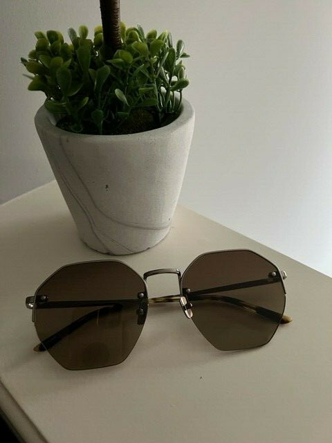 DIFF Eyewear Nova Sunglasses Gunmetal Geometric Rimless Heptagon GM-BG44P New Diff eyewear Nova sunglasses new polarized | eBay main image 2