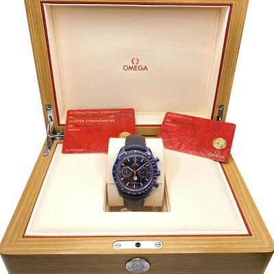 Omega Speedmaster Moonphase Blau Keramisch Automatik Uhr 304.93.44.52.03.002