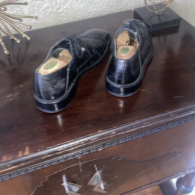 Vintage David Eden Men Handmade Alligator Dress Shoes Square Toe Black Size 13 DAVID EDEN GENUINE?ALLIGATOR DRESS SHOES SQUARE TOE BLACK  main image 4