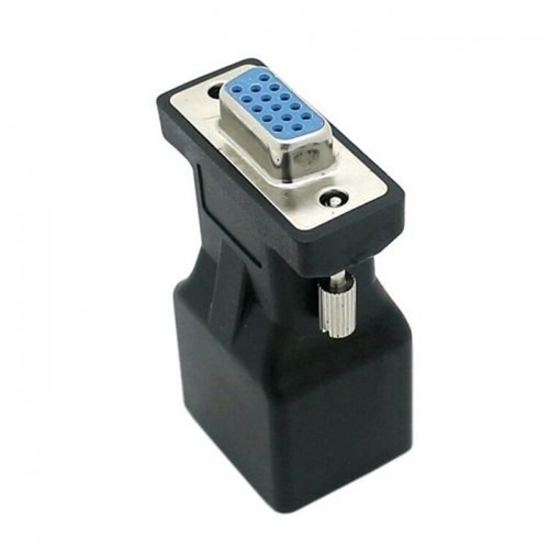 5x Extender VGA RGB HDB 15pin Female to LAN CAT5 CAT6 RJ45 Network Cable Adapter - Picture 3 of 4