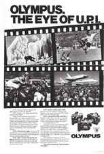 1979 Olympus Camera Vintage Color Print Ad Film 35mm OM-1 OM-2