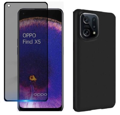 Case Cover + Tempered Glass Anti Spy for Oppo Find X5 / X5 Pro