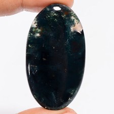 100 Natural Moss Agate Oval Cabochon Loose Gemstone 66.5 Ct 49X27X5 mm EE-47918