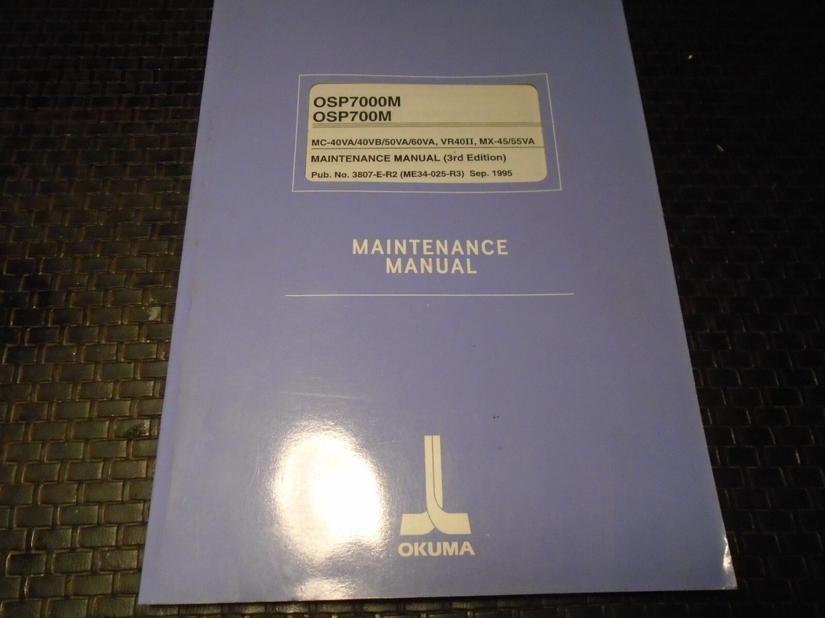 Okuma OSP 7000M / 700M Control Maintenance Manual | eBay