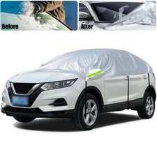 Half Car Cover Windshield Snow Ice Sun Shade Cover For Hatchback SUV Waterproof