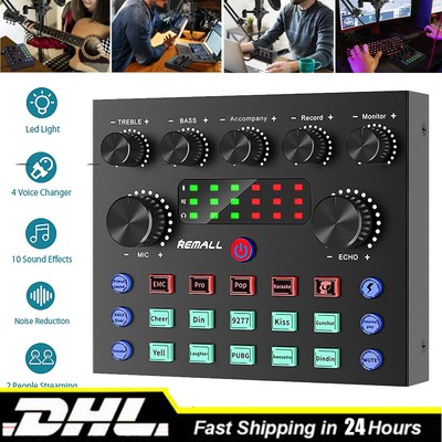V8S Bluetooth Audio Soundkarte Konsole Verstärker USB DJ Live Mixer Studio
