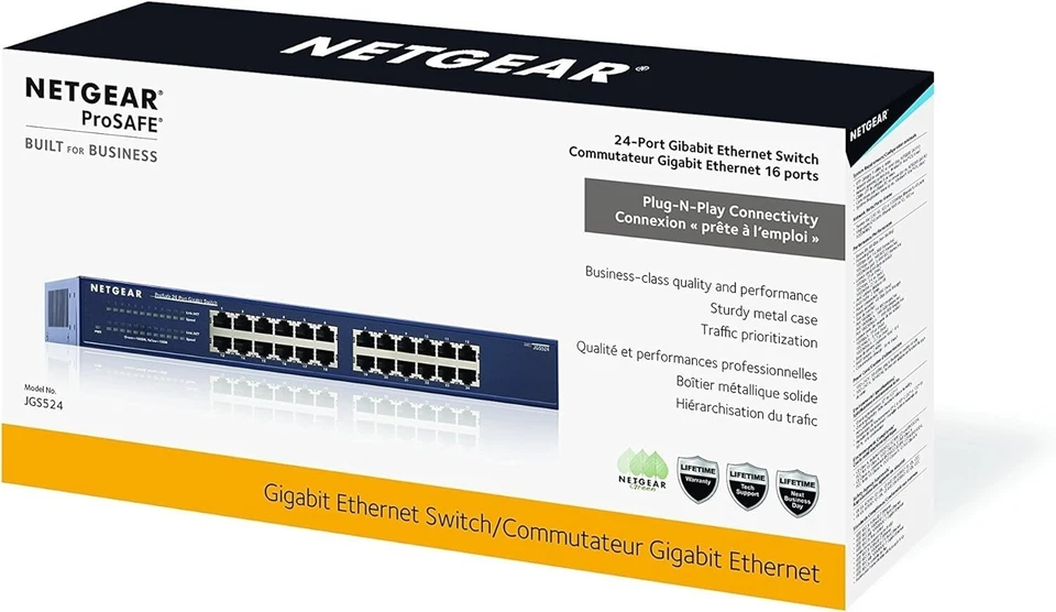 NETGEAR JGS524NA ProSafe JGS524 24-Port Gigabit Ethernet Switch NEW - Image 4 of 4