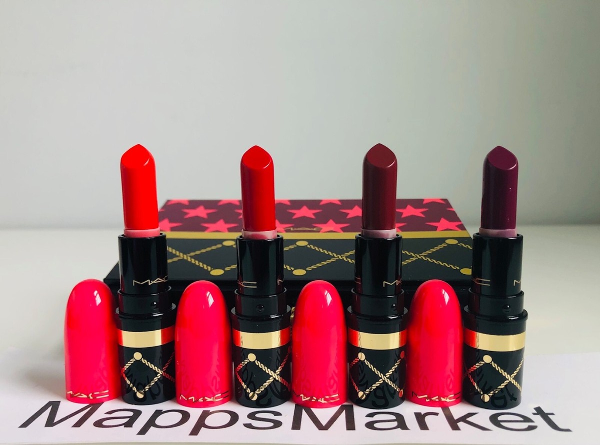 MAC Nutcracker Sweet RED Lipstick Kit in Diva, Lady Danger, MAC