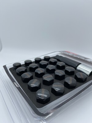 Rays lugs M12 1.25 hex lug and lock set 20 PCS Black fits Subi 