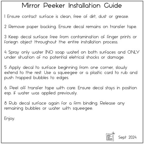 Mickey Face Customized Anti-fog rainproof Mirror Peekers 2 pcs - Picture 3 of 4