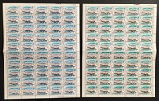 1968 Norfolk Island Qantas Air Service SG96 & SG97 Full Sheets MNH