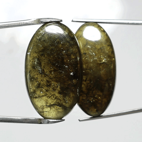 2 piezas Vesuvianita Natural Alta Calidad 28MM Cabujón Ovalado Piedras Preciosas Sueltas Sin Tratar - Imagen 10 de 17