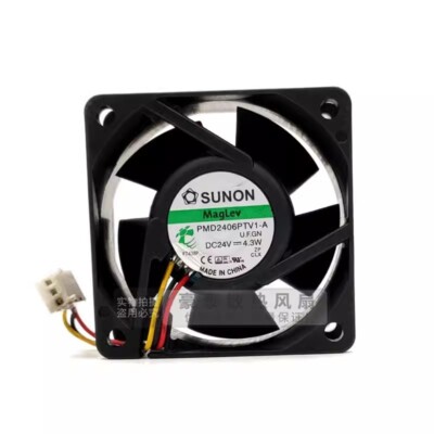 SUNON PMD2406PTV1-A U.F.GN 6025 DC24V 4.3W 3-Pin Silent Cooling Fan