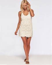 L*SPACE Natural Lucy Cover Up Dress Womens Si...