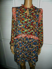 SALE Pretty Code X Mode size S multi color floral long sleeve dress women NWT