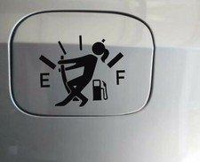 Fuel Gauge Decal Stick Girl Funny Empty Low Gas Fuel Door Vinyl Sticker Decal 2