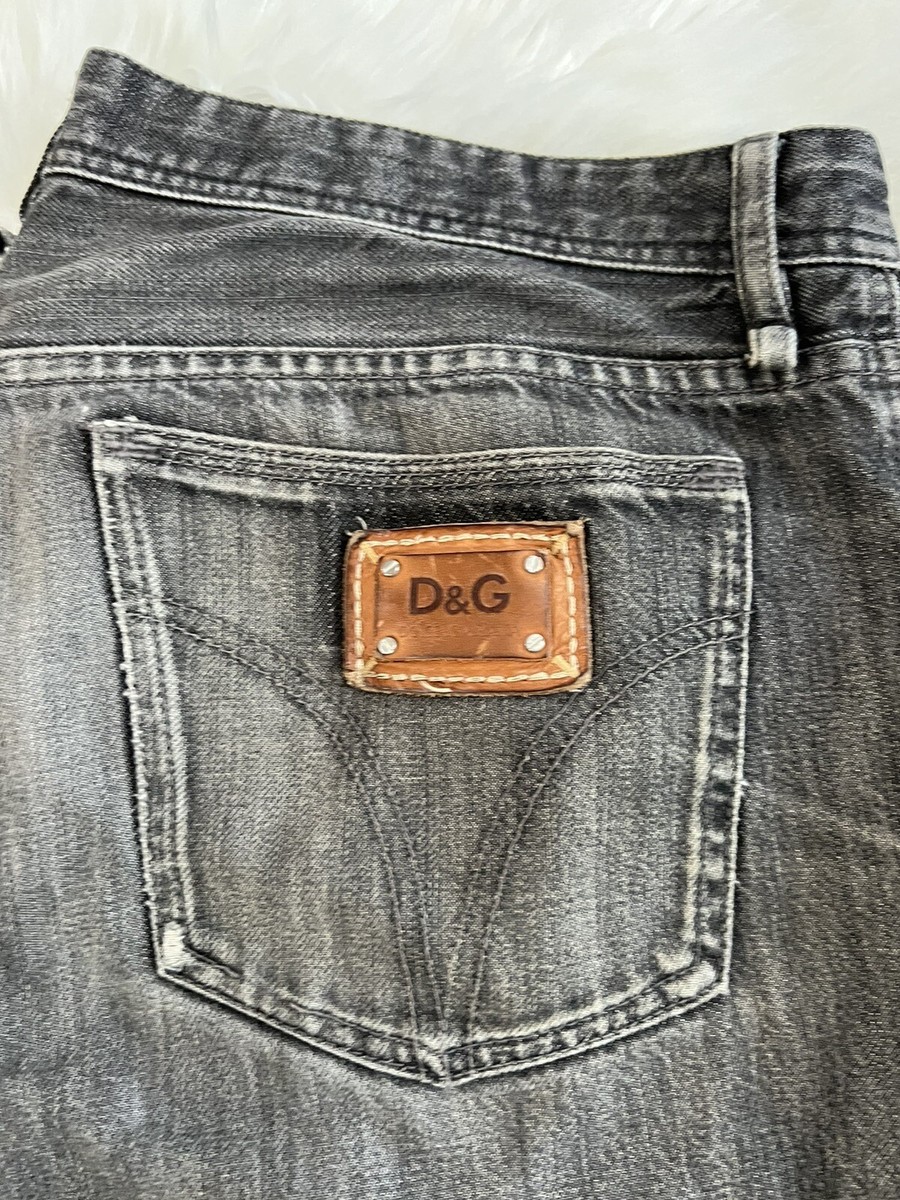 Dolce Gabbana D&G Mens Jeans 35 Distressed Straight Gray | eBay