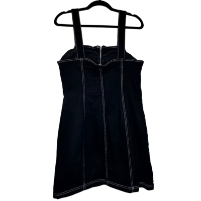 Topshop Stitch Denim Zip Pinafore Singlet Overall Dress Black White Size 12 | eBay Topshop Stitch Denim Zip Pinafore Singlet Overall Dress Black White Size 12 | eBay