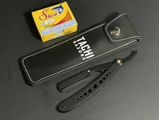 100 BLADES + STAINLESS STEEL STRAIGHT EDGE RAZOR BARBER SALON CLASSIC SHAVETTE L