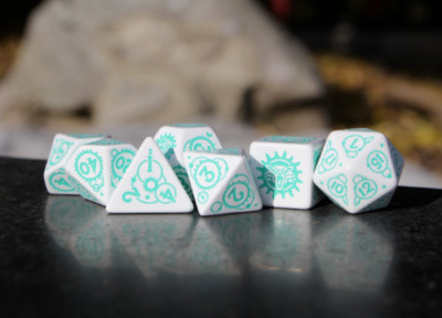 The Law of Surprise - 7 Piece Tabletop 5e Gaming DND RPG Witcher Dice Set