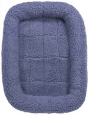 Slumber Pet High Pile Fleece Bumper-Style Crate Pet Bed - Slate Blue